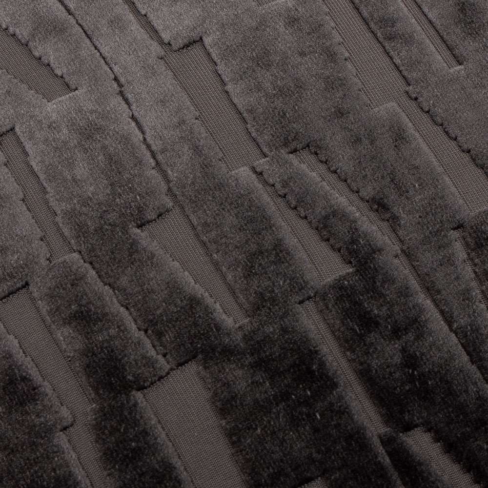 Paoletti Manhattan Charcoal Velvet Cushion 50 x 50cm Image 4