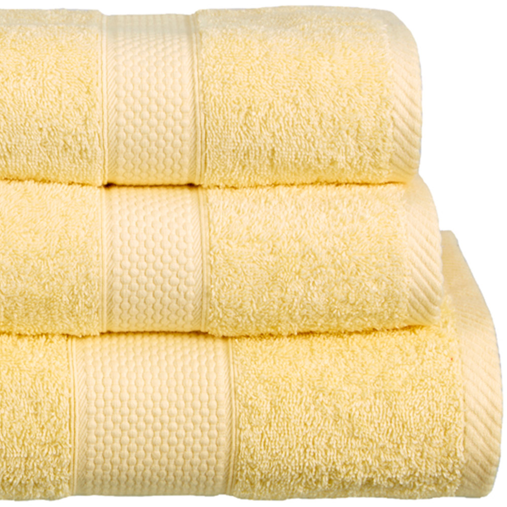 Imperial Ringspun Combed Cotton Lemon Turkish Bath Towel 2 Pack Image 2