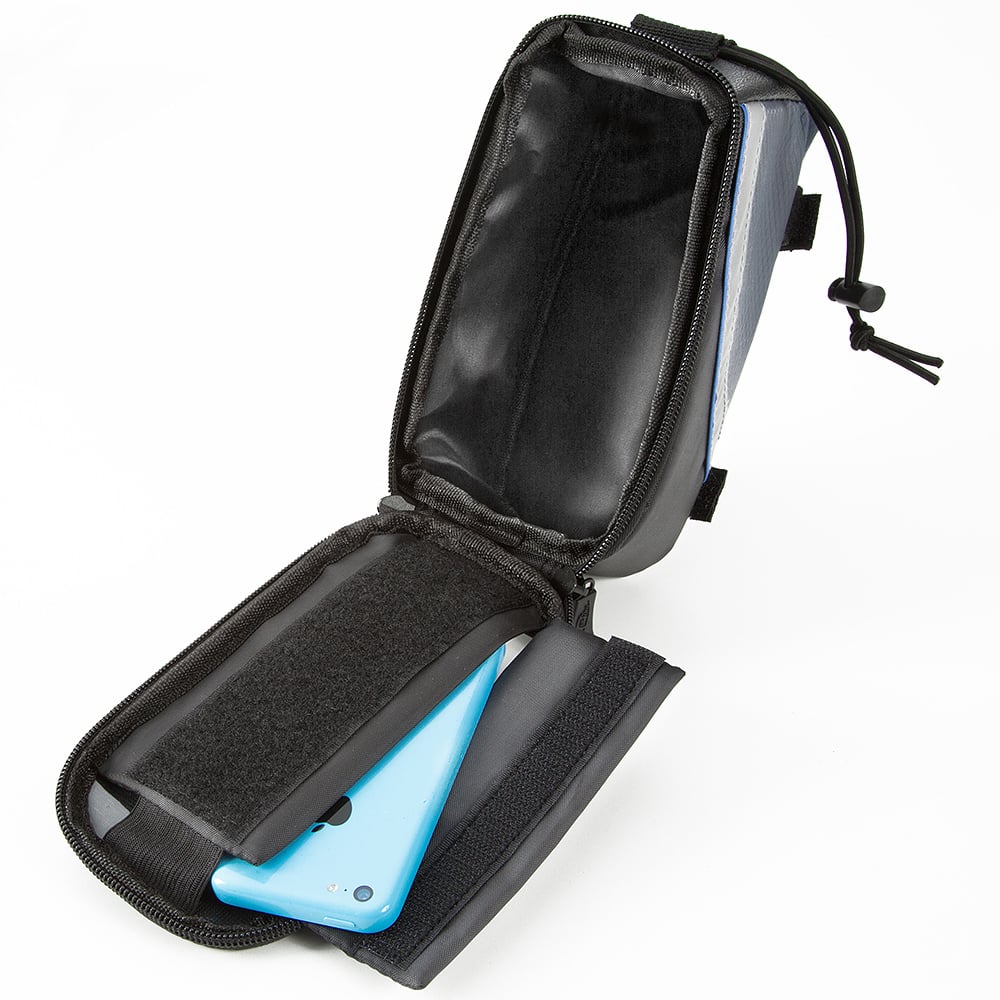 tectake Black Grey and Blue Bike Phone Holder Image 5