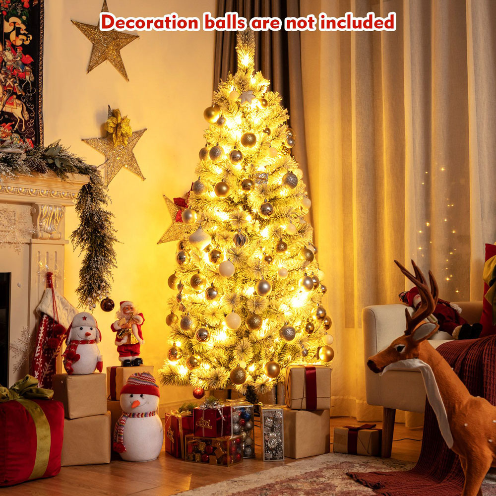 Costway Pre Lit Illuminated LED Artificial Christmas Tree 6ft Image 6