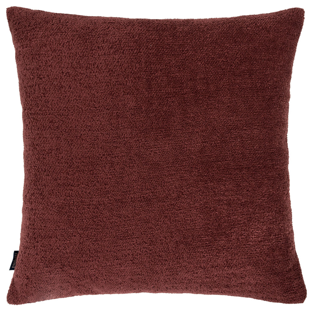 Paoletti Nellim Marsala Red Square Boucle Cushion Image 1
