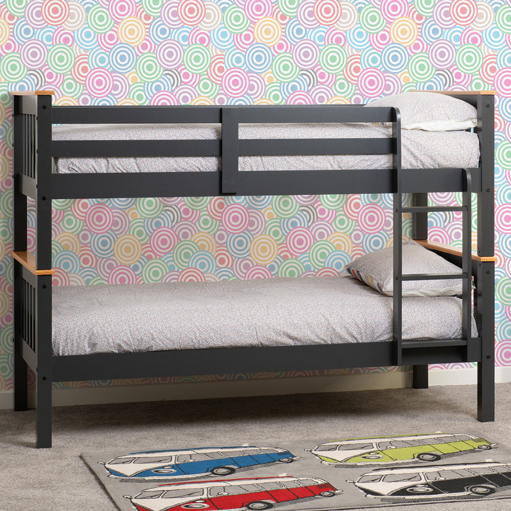 Seconique Neptune Double Sleeper Grey and Oak Effect Bunk Bed Image 1