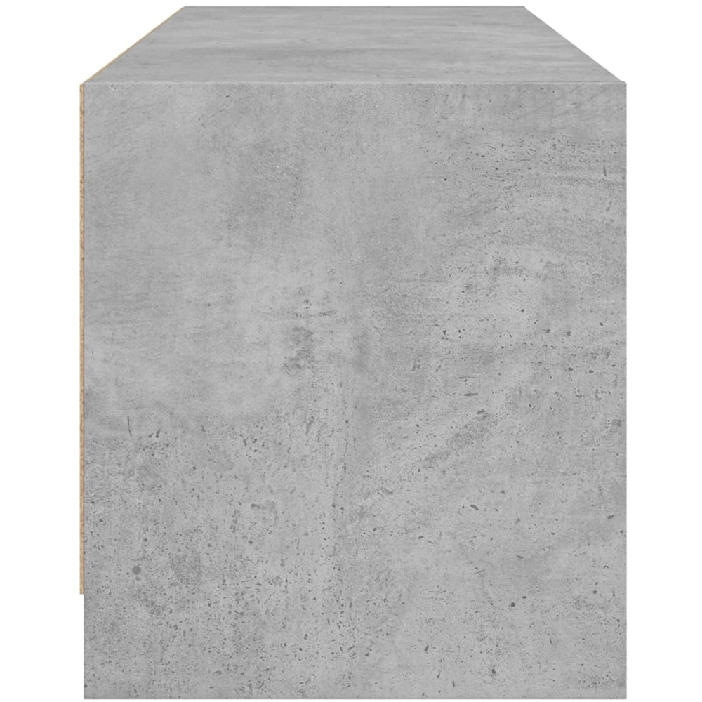 vidaXL 2 Glass Door 2 Shelf Concrete Grey TV Cabinet Image 6