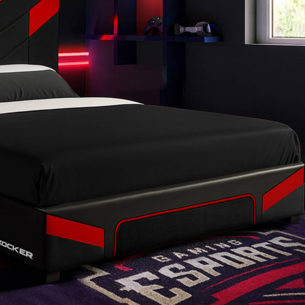 X Rocker Cerberus MKII Double Carbon Red Gaming Bed Image 2