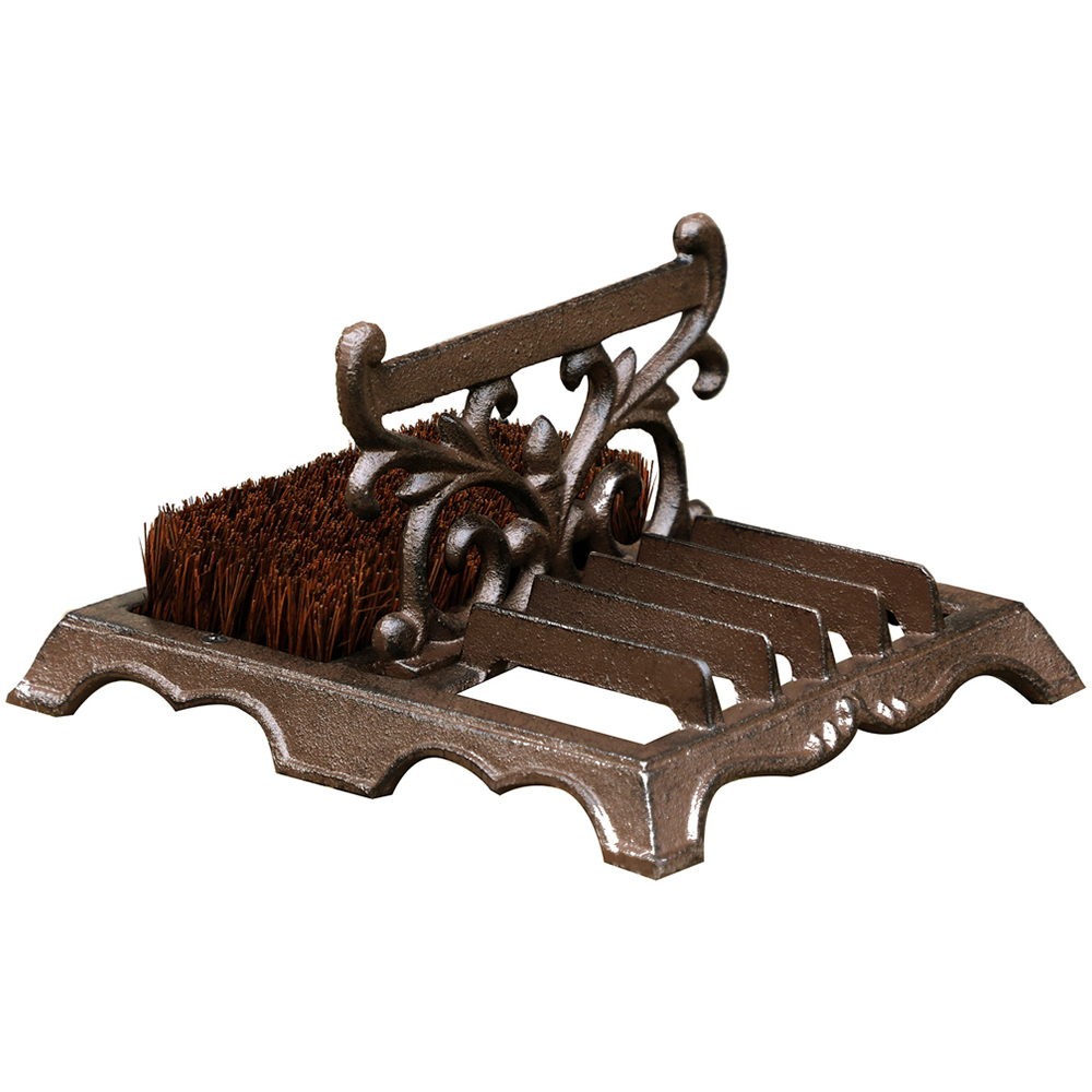 Dibor Brown Cast Iron Scrolled Boot Brush Scraper Image 1