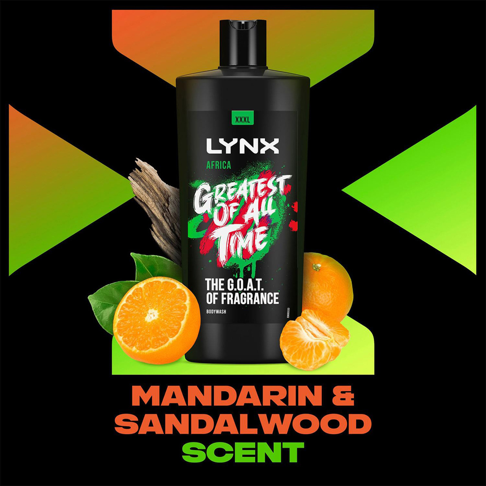 Lynx Africa G.O.A.T 12H Refreshing XXXL Fragrance Shower Gel 700ml 12 Pack Image 5
