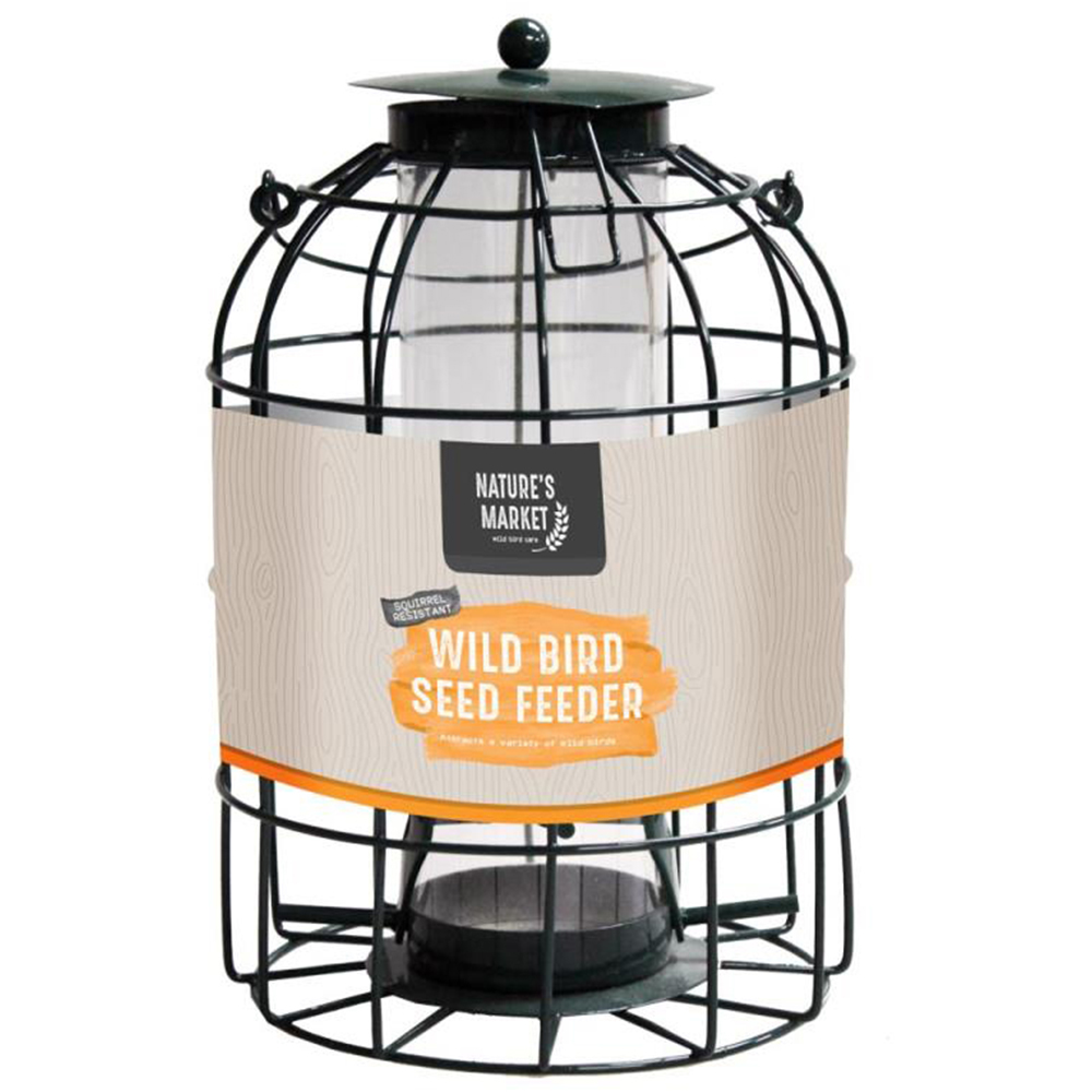 Natures Market Wild Bird Seed Feeder with Squirrel Guard 6 Pack Image 1
