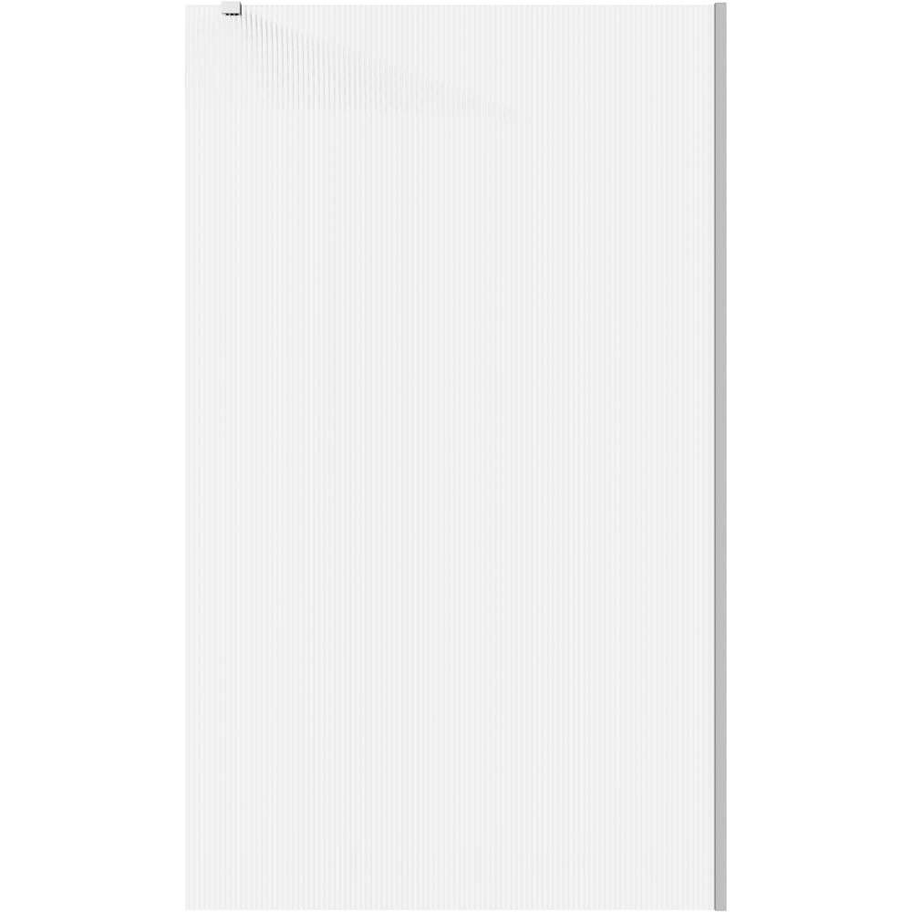 Bathstore Nero Fluted Glass Wetroom Shower Panel with Chrome Profile and Front Arm 800mm Image 4