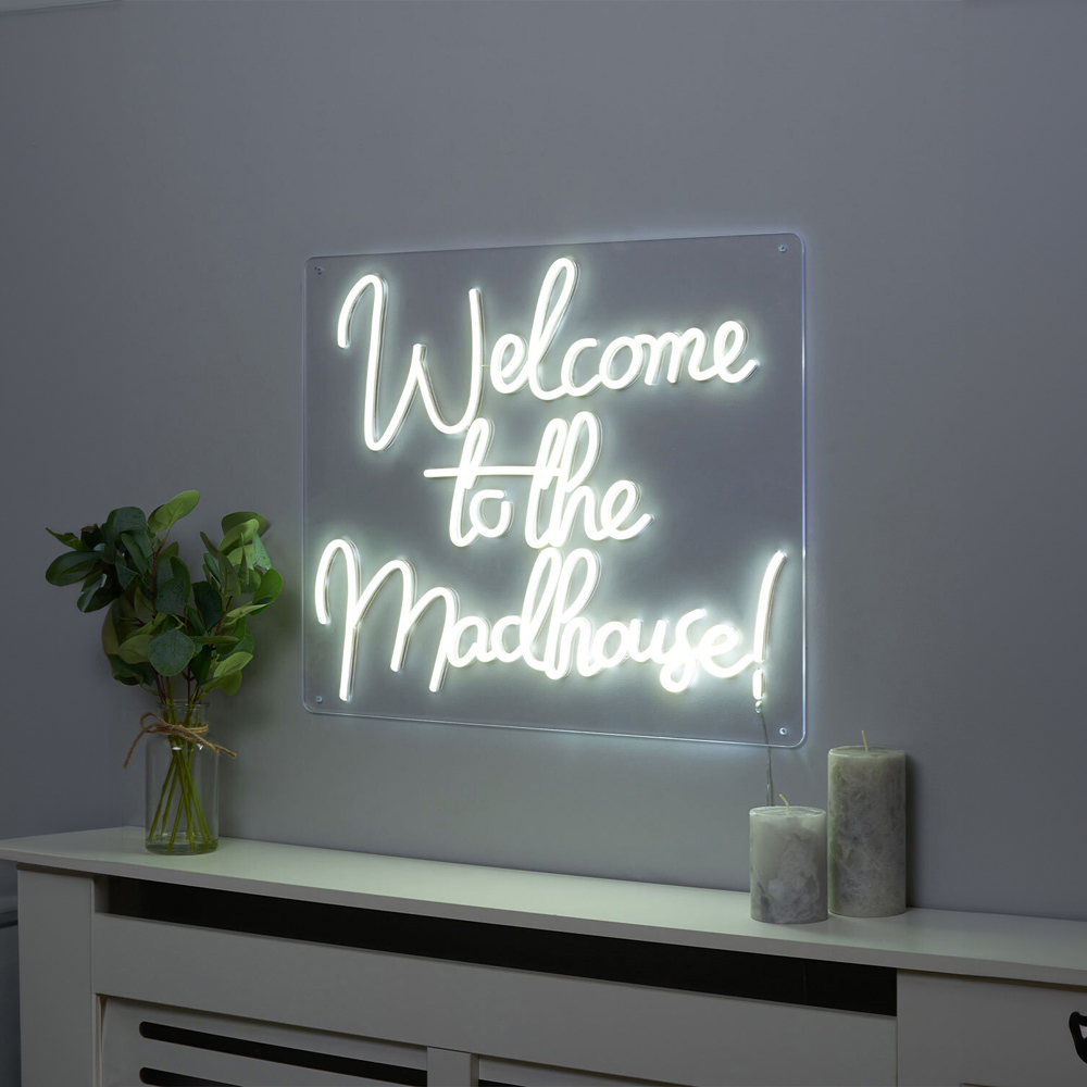Welcome to the Madhouse LED Neon Sign Light Image 2