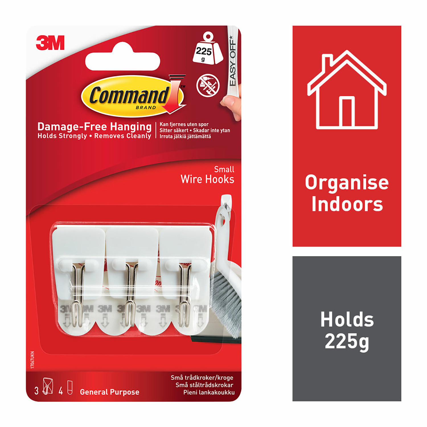 Command Utensil Hooks - 3 hooks, 4 strips Image