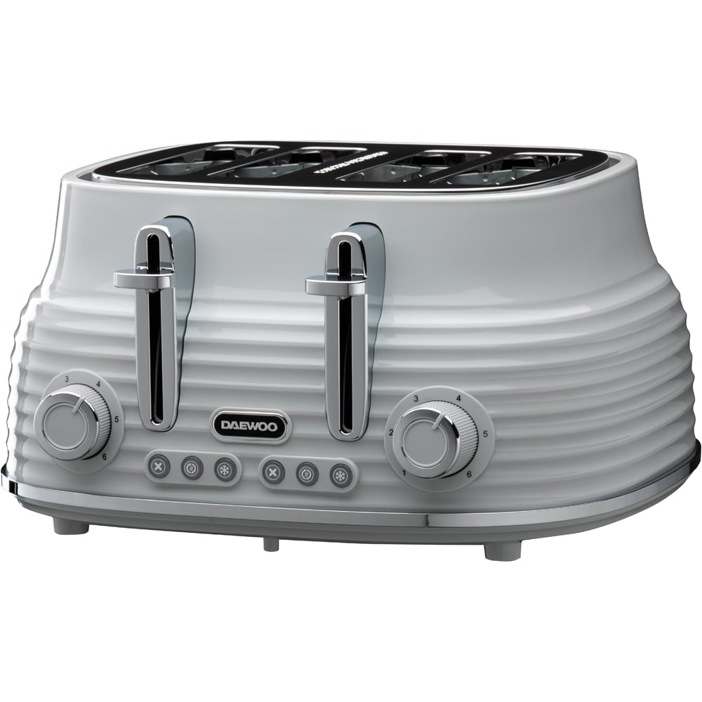 Daewoo Sienna Grey 4 Slice Toaster Image 1