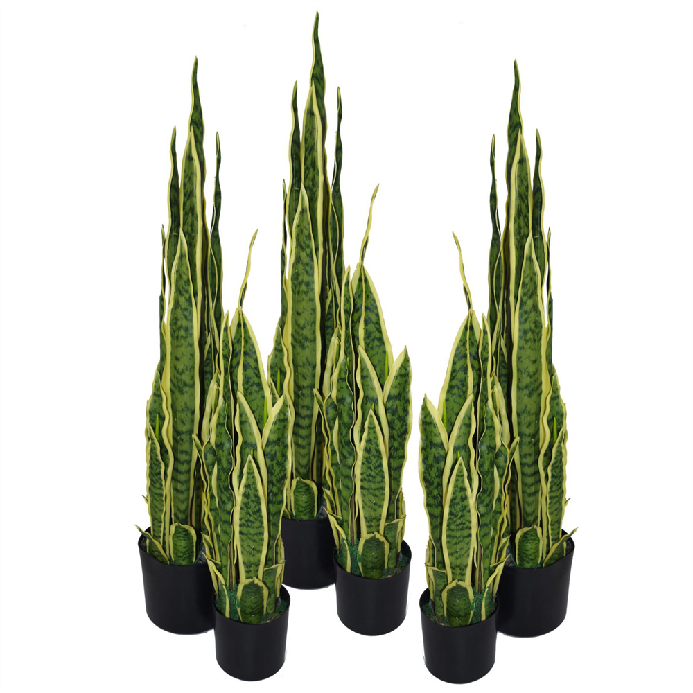 Leaf Artificial Sansevieria Tropical Snake Plant Pot 55cm Image 2
