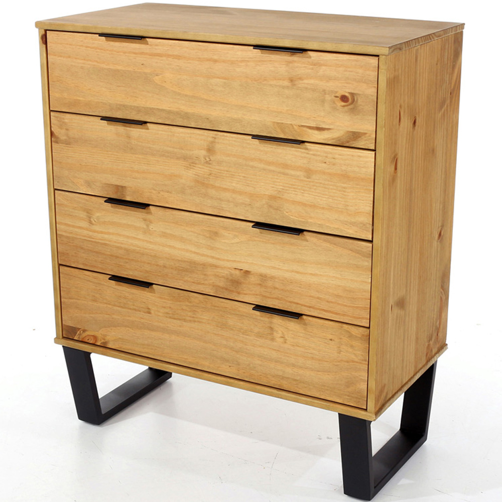 Core Products Texas 4 Drawer Antique Wax Pine Chest of Drawers Image 2