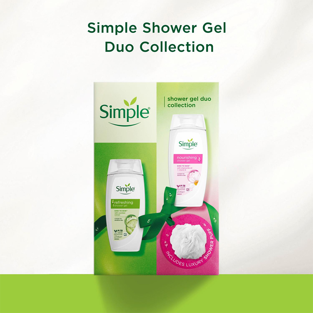 Simple Shower Gel Duo Collection Gift Set Image 3