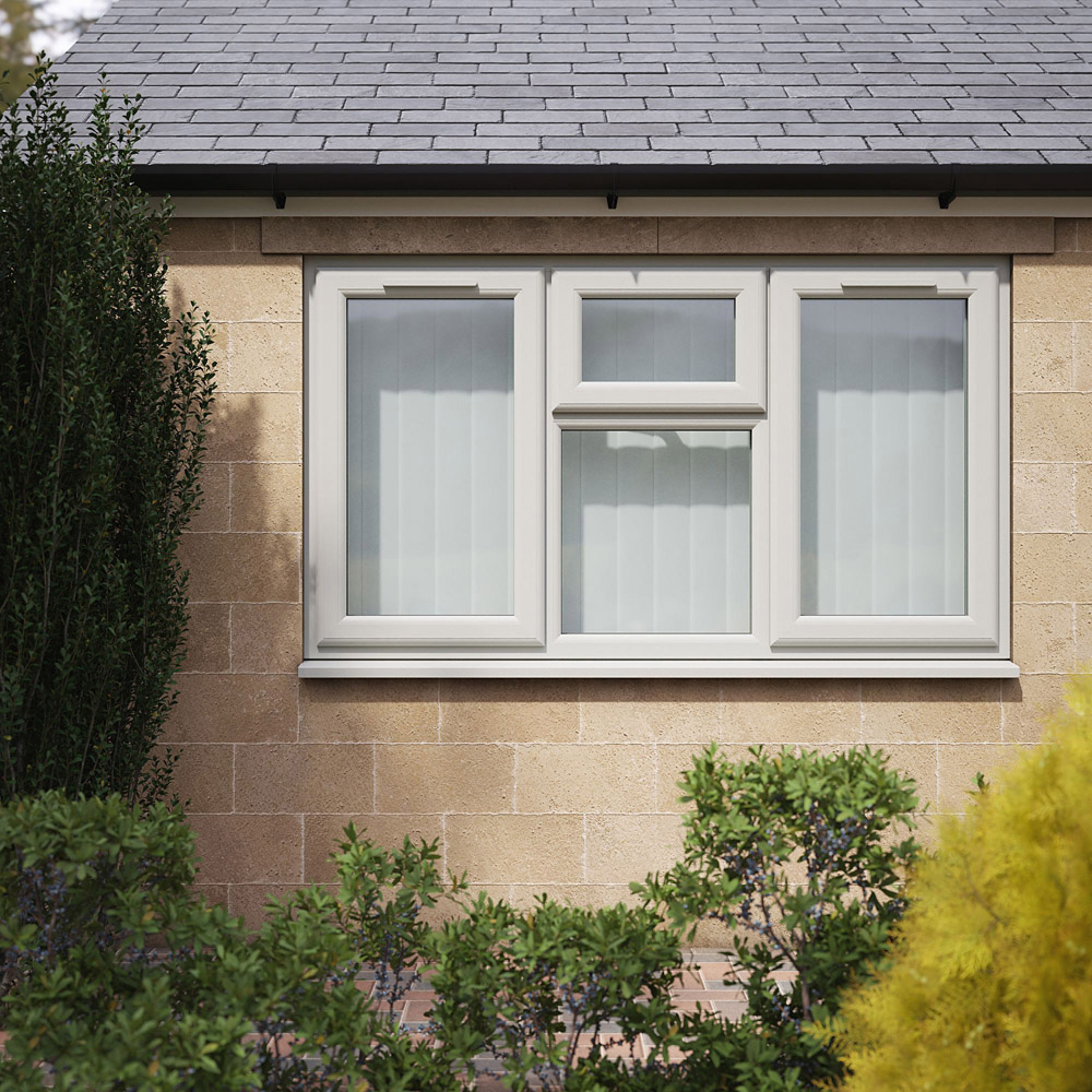 Crystal Agate and White LH and RH Side Hung and Top Centre Clear Triple Glazed Window 1770 x 1190mm Image 5