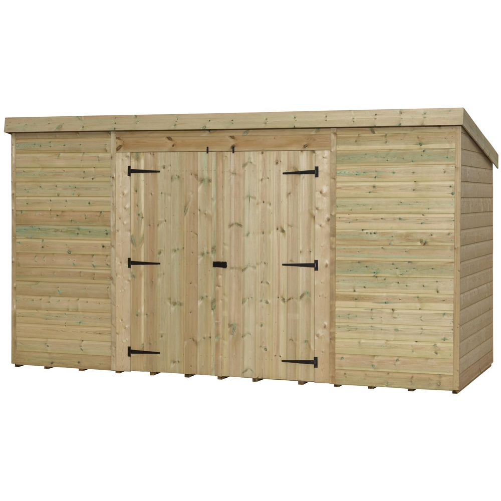 Empire Sheds 5000 10 x 4ft Double Door Tongue and Groove Pent Garden Shed Image 1