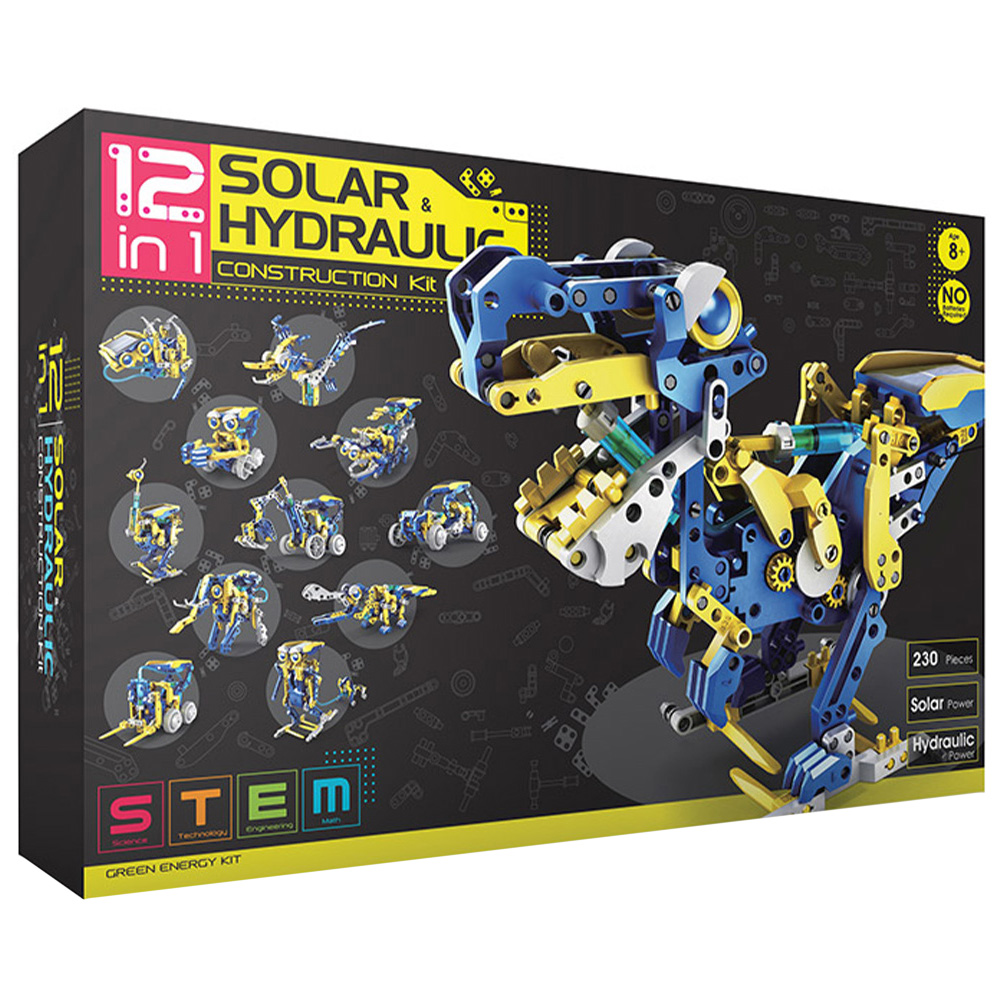 Construct & Create 12 in 1 Solar Hydraulic Construction Kit Image 1