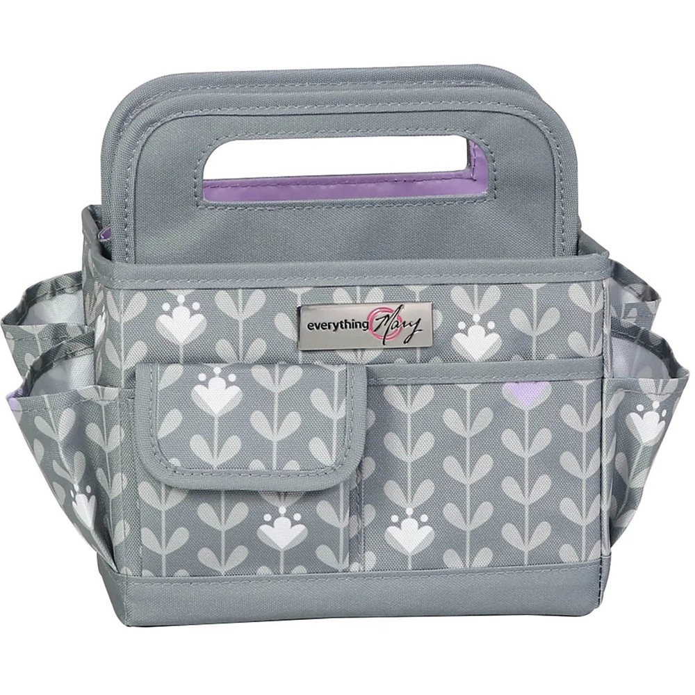 Everything Mary EVM12831-1 Grey and White Leaf Desktop Organiser 20.3 x 15.2 x 21.6cm Image 2
