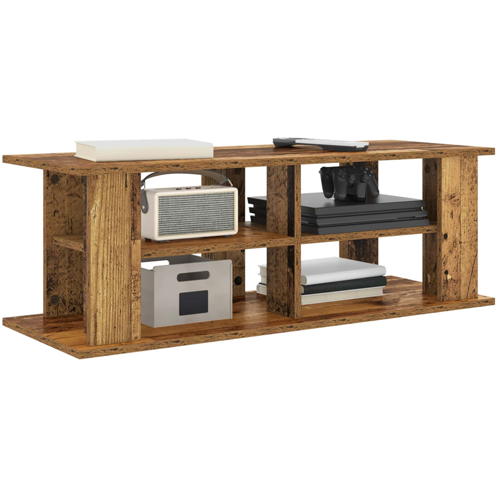 vidaXL 2 Shelf Old Wood TV Stand Image 3