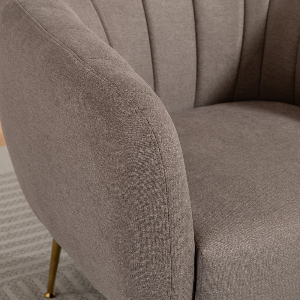 Artemis Home Stanton Brown Fabric Shell Accent Chair Image 2