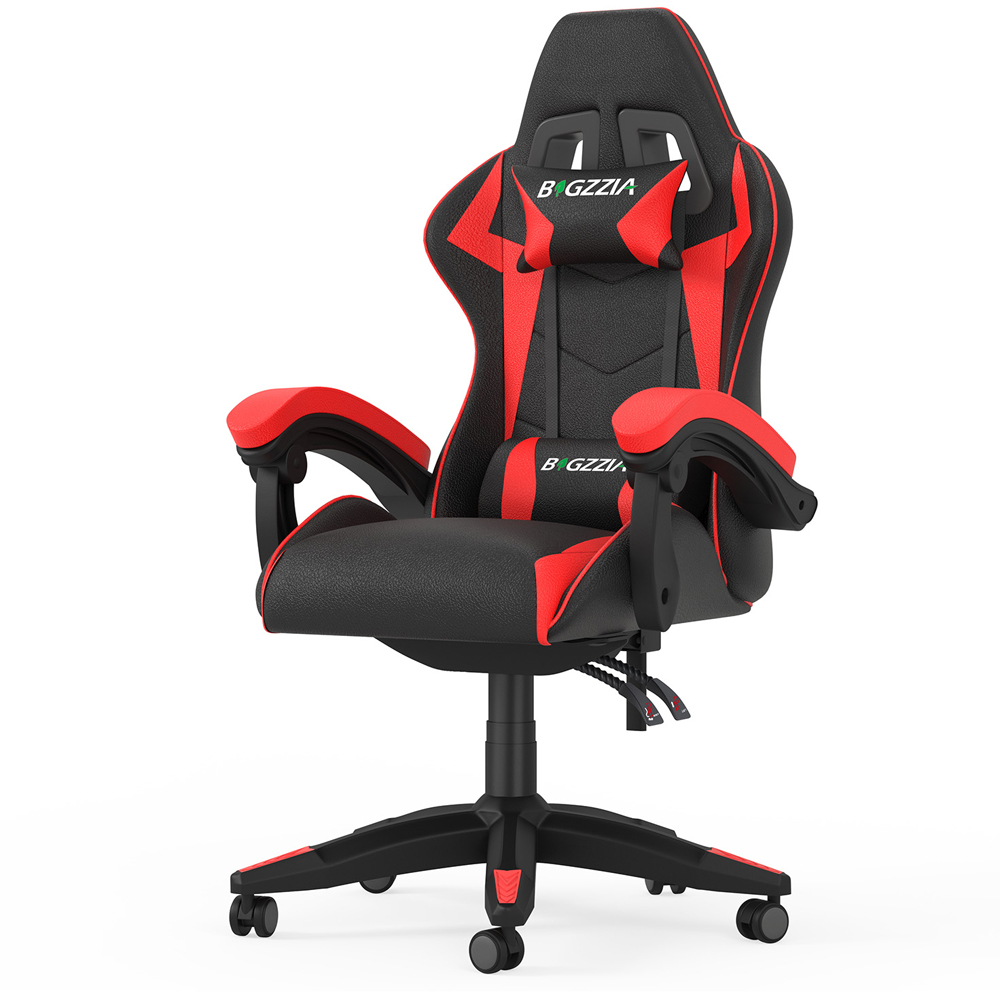 Rattrix Red PU Leather Reclining High Back Gaming Chair with Headrest and Lumbar Support Image 2