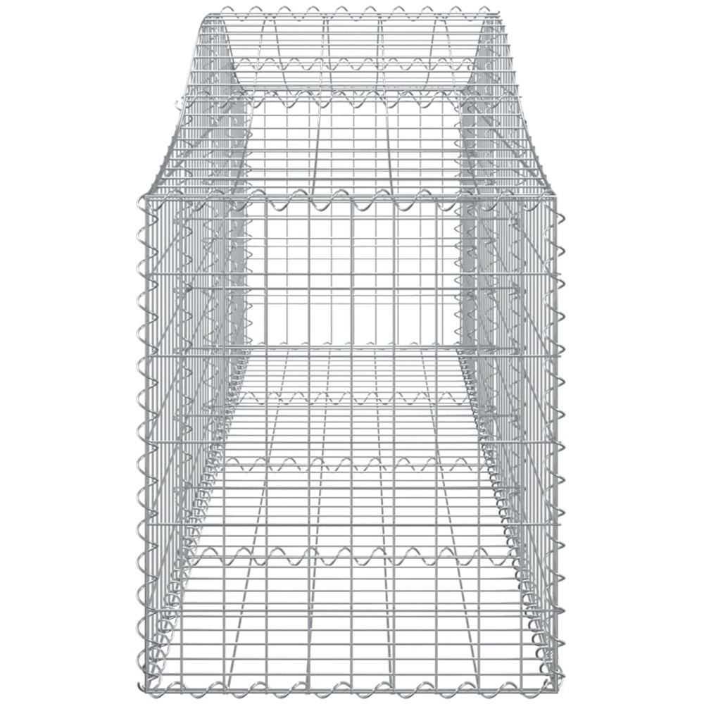 vidaXL Silver Galvanised Iron Arched Gabion Basket 200 x 50 x 60/80cm 30 Pack Image 3