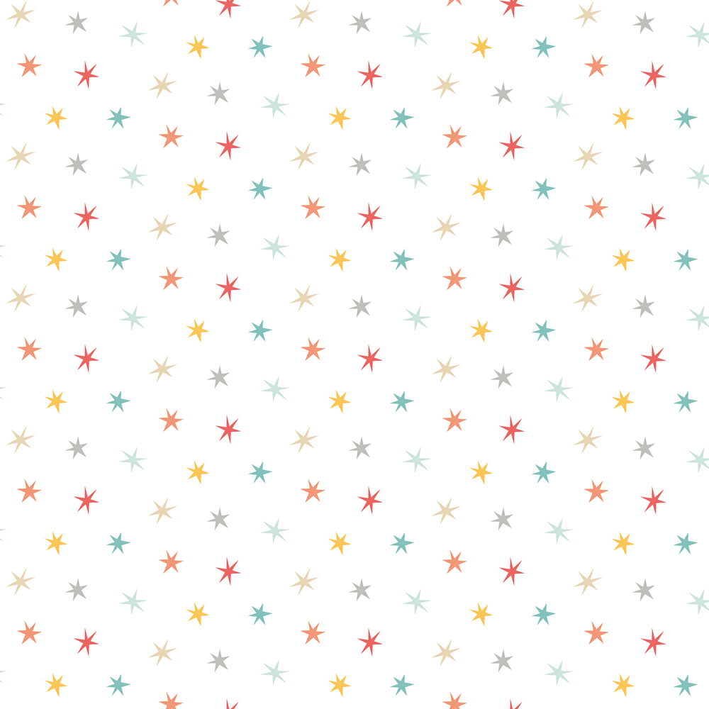 Hoopla Walls Peekaboo Twinkle Stars Ginger and Denim Wallpaper Image 1