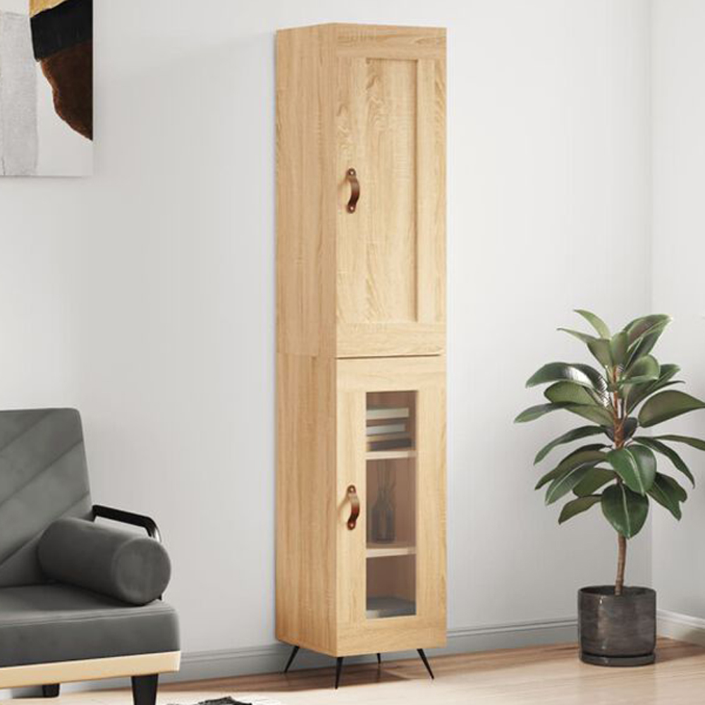 vidaXL 2 Door Sonoma Oak Highboard Image 1