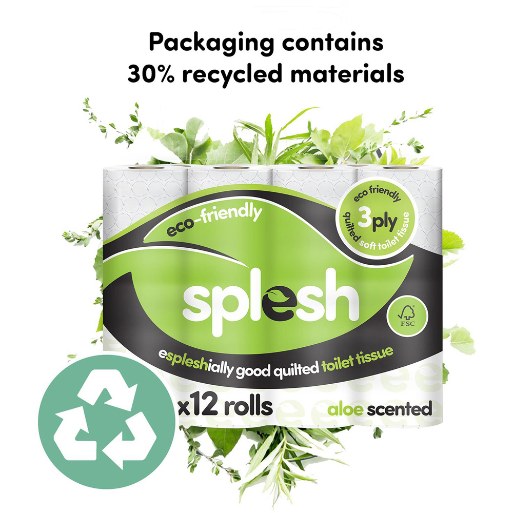 Splesh Quilted Aloe Vera Toilet Tissue 36 Rolls 3 Ply Image 3