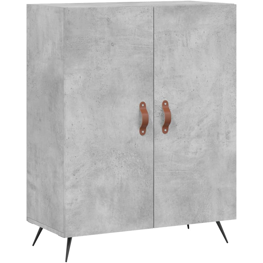 vidaXL 2 Door 3 Shelf Concrete Grey Tall Highboard Image 7