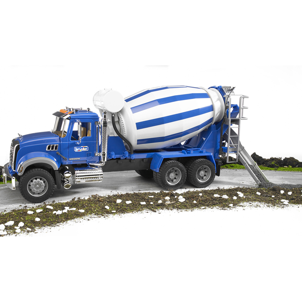 Bruder Kids MACK Granite Cement Mixer Truck Playset Model Image 5