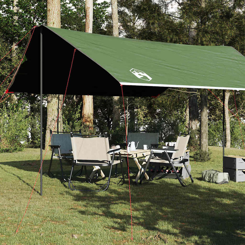 Walplus Waterproof Oxford Camping Tarp Shelter Green 2.1 x 3 x 4.6m Image 2