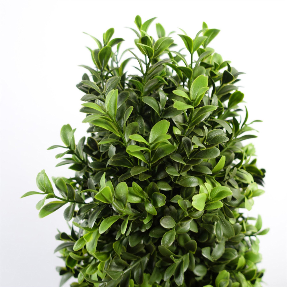 Leaf Buxus Spiral Buxus Artificial Tree in Pot 4ft 2 Pack Image 4