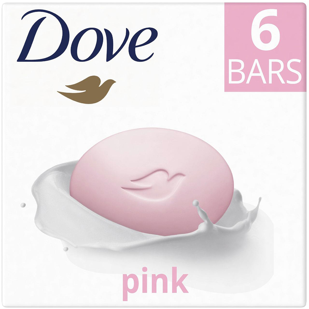 Dove Pink Beauty Moisturising Cream Beauty Bar 6 x 90g 2 Pack Image 4