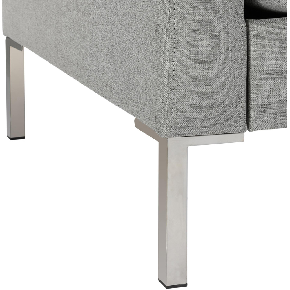 Dorel Fabry Grey Linen Upholstered Accent Chair Image 6