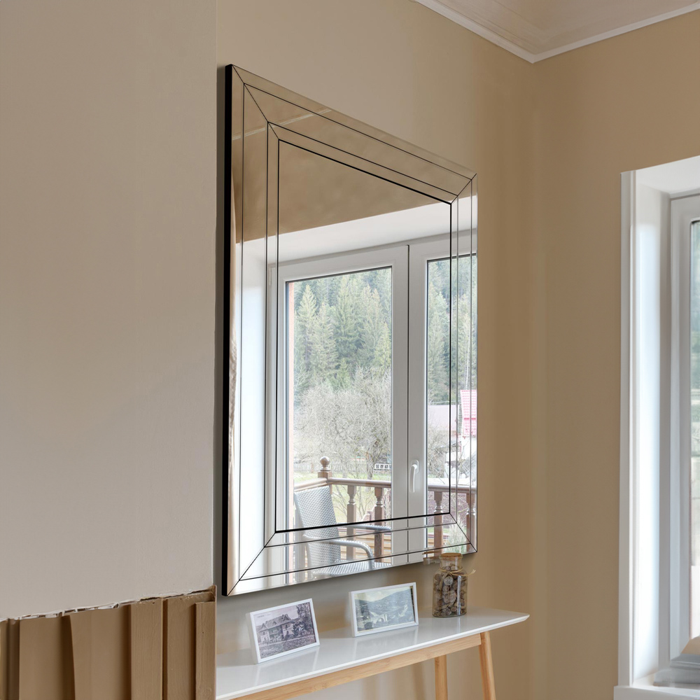 MirrorOutlet Langley Bevelled Wall Mirror 144 x 116cm Image 7