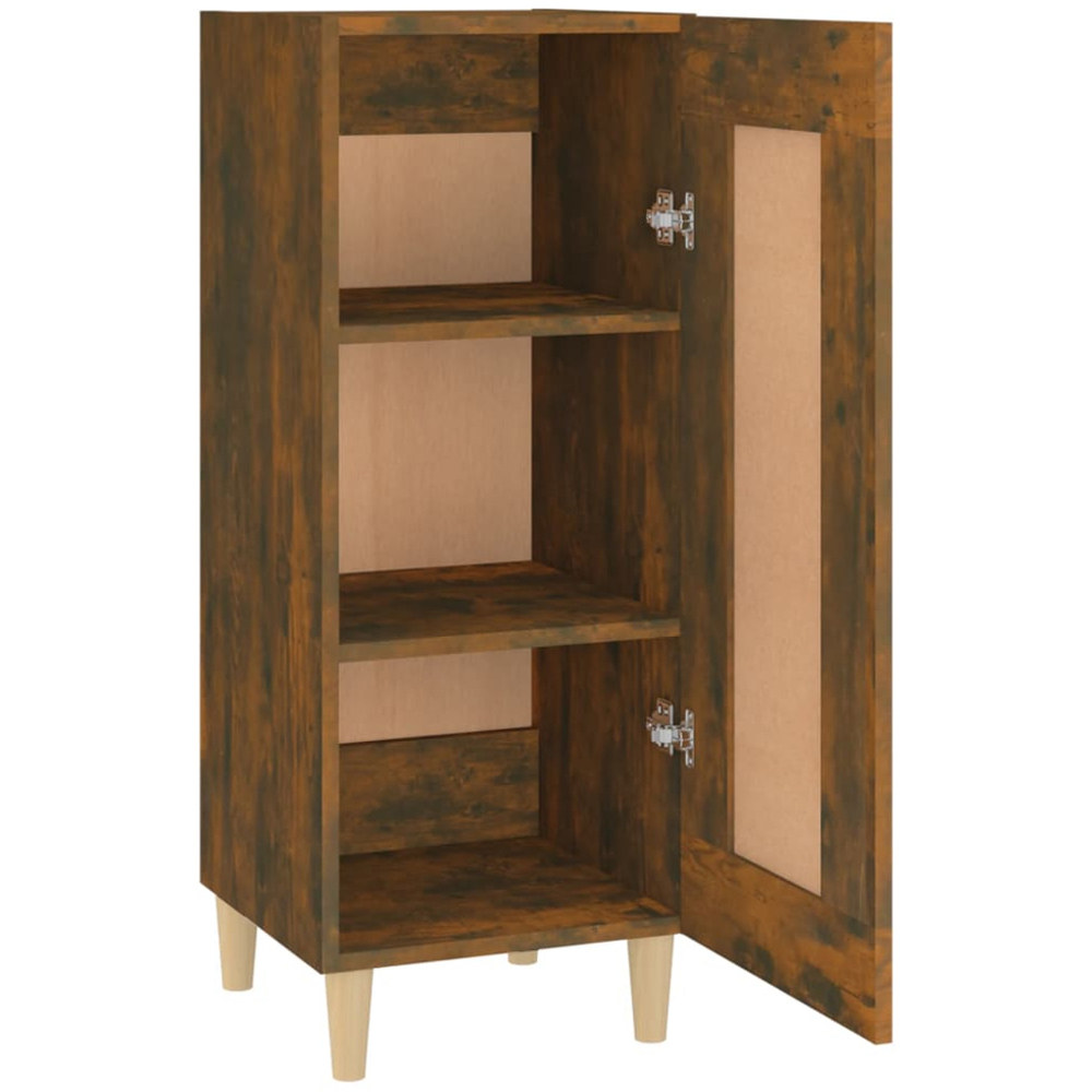 vidaXL Single Door Smoked Oak Sideboard Image 5