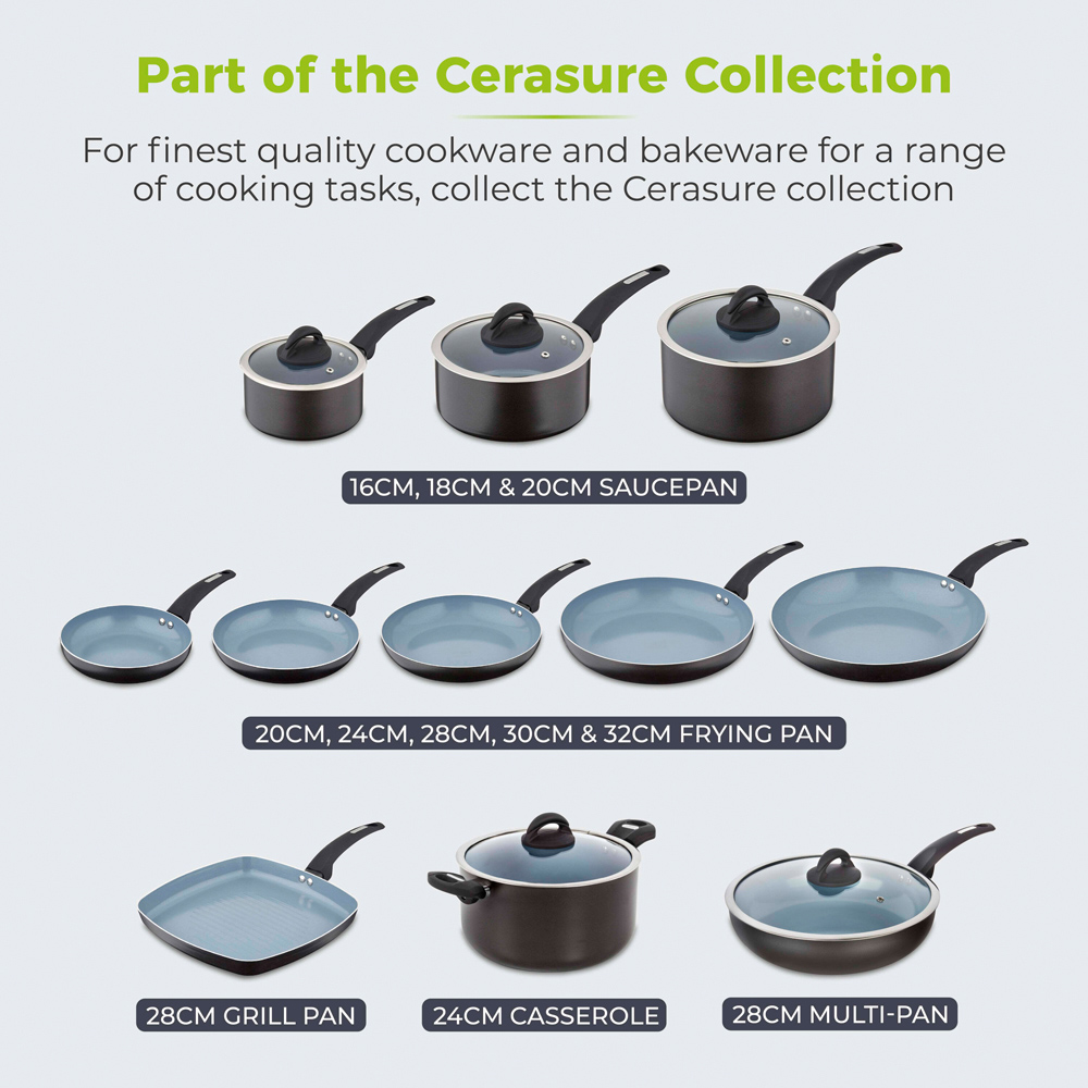 Tower Cerasure 32cm Grey Aluminium Non-Stick Frying Pan Image 8
