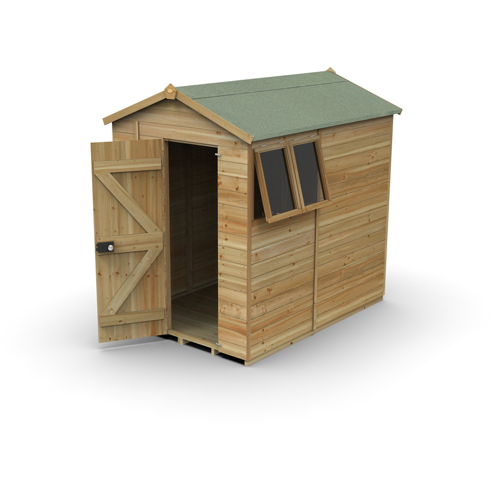 Forest Garden Timberdale 5 x 7ft Opening Apex Shed Image 3