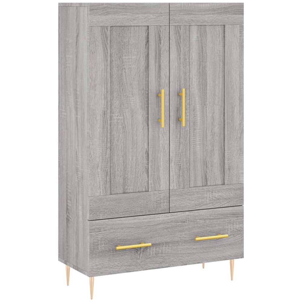 vidaXL 2 Door Single Drawer Grey Sonoma Highboard Image 2