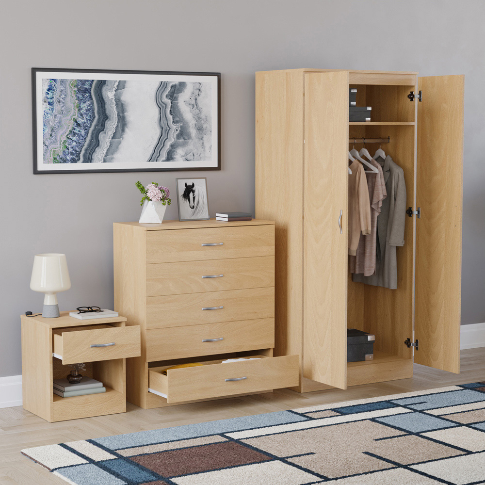 VIDA DESIGNS Riano Pine 3 Piece Bedroom Furniture Set Image 5