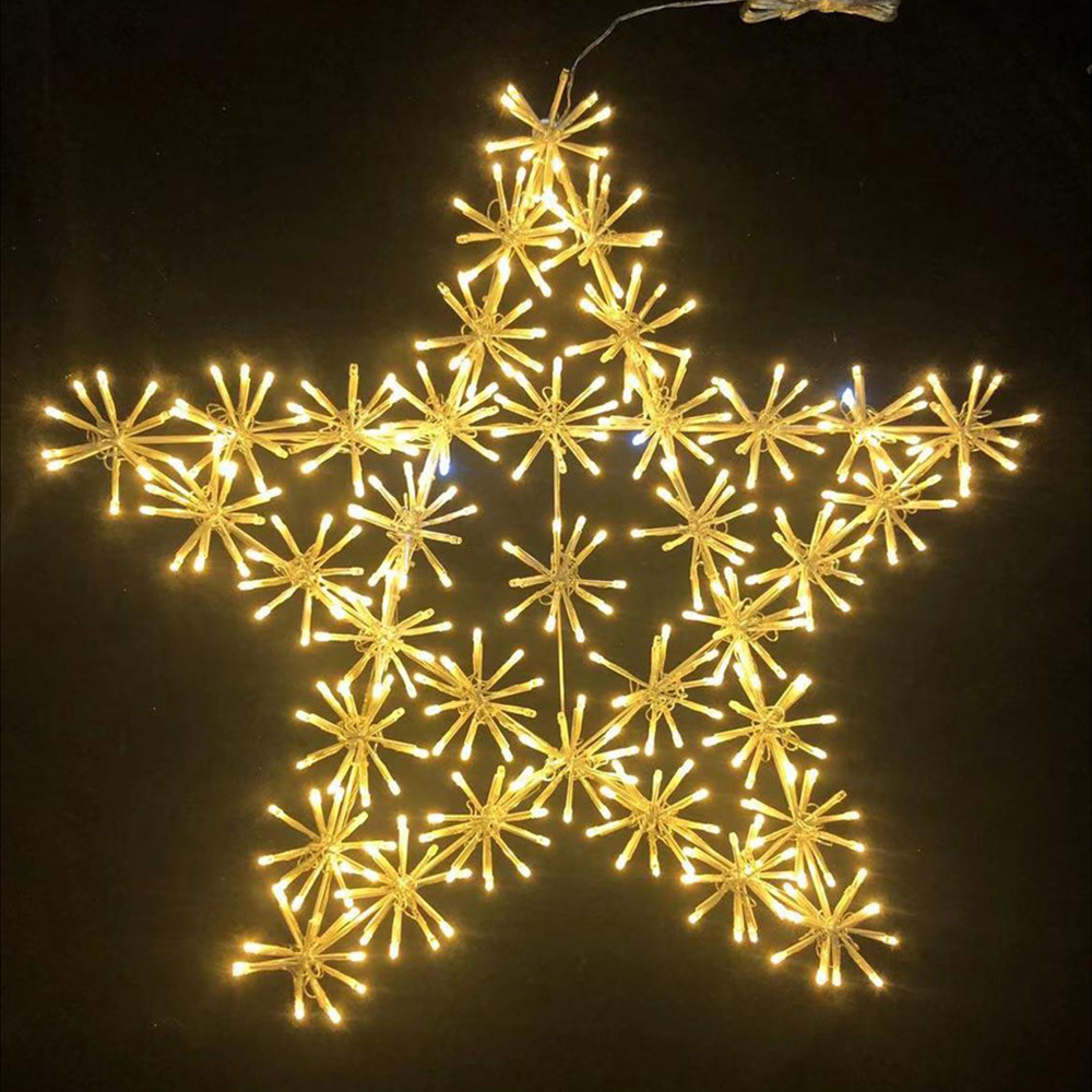 Shatchi White 360 White LED Starburst Star Shape Silhouette Christmas Light Image 1