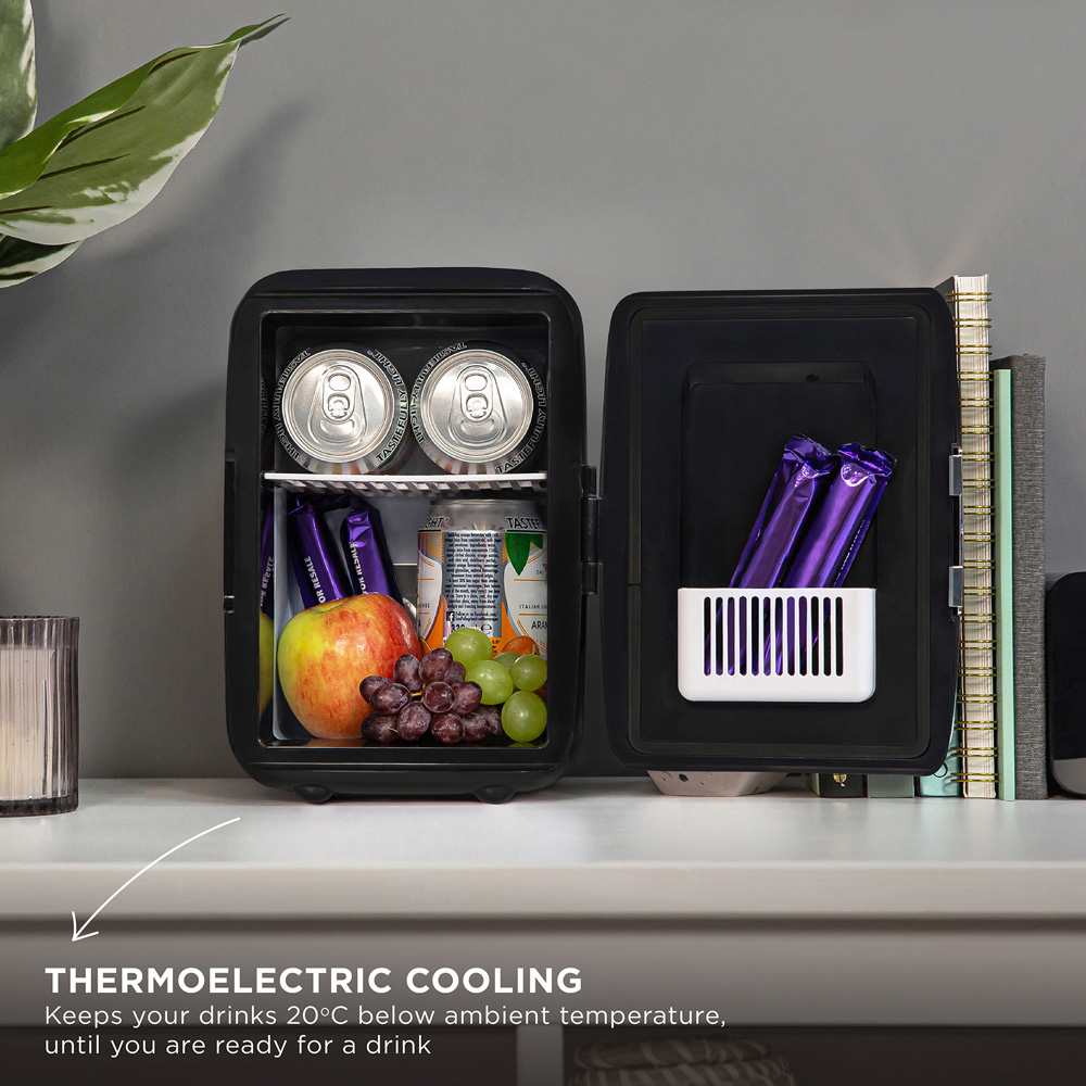 Russell Hobbs RH4CLR1001B Black and Chrome 4L Mini Cooler Image 6