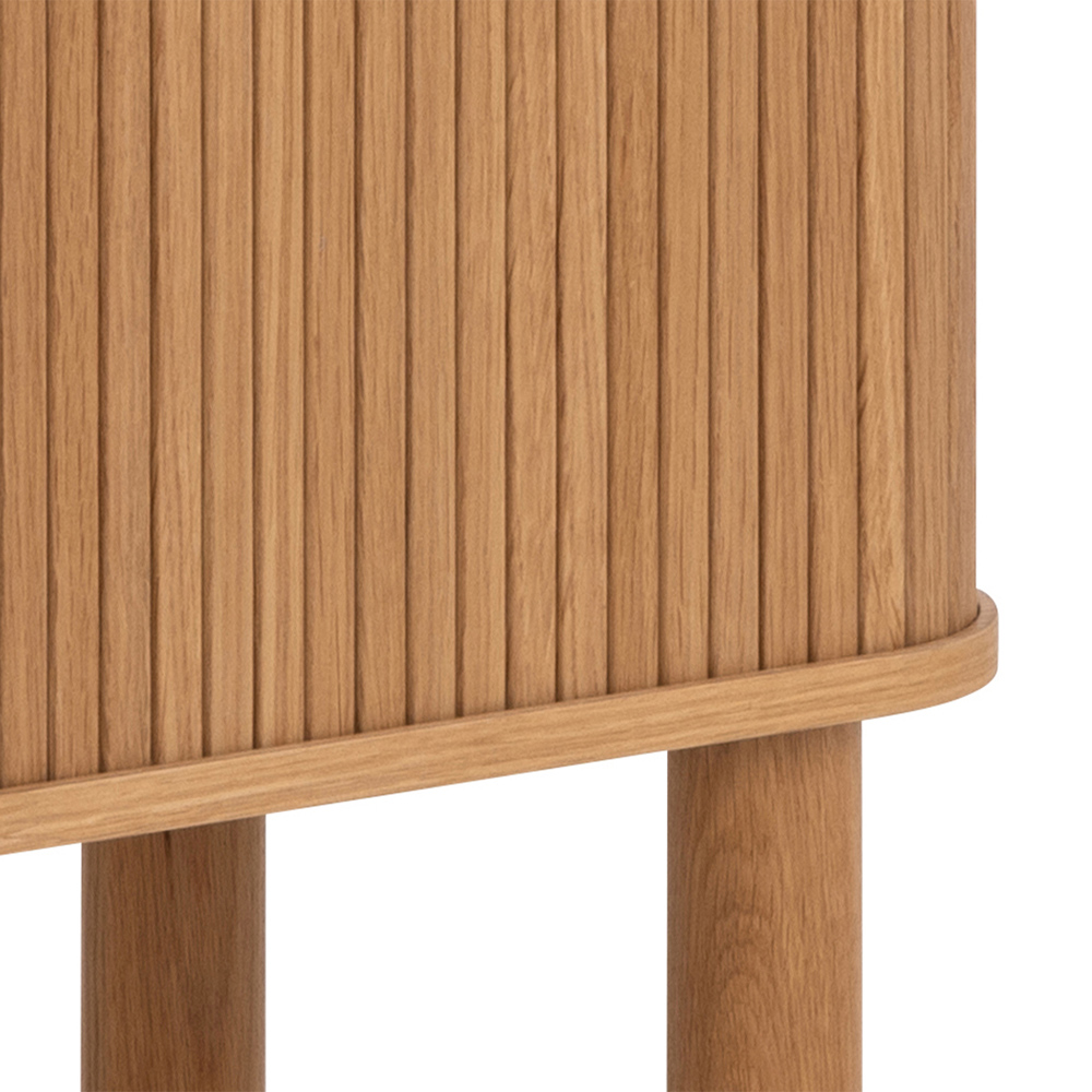 Florence Langley 3 Shelf Oak Cabinet with Sliding Door Image 6