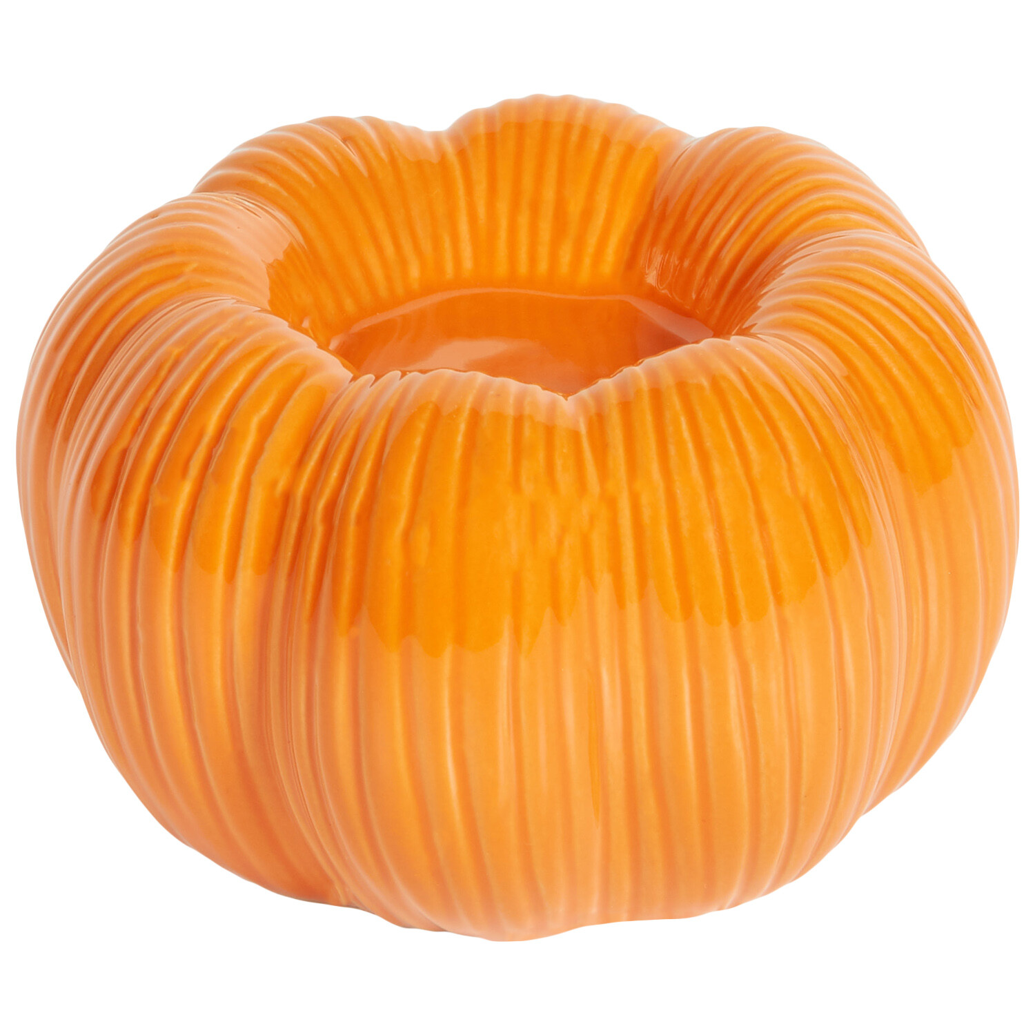 Assorted Pumpkin Tealight Holder Orange and White Image 3