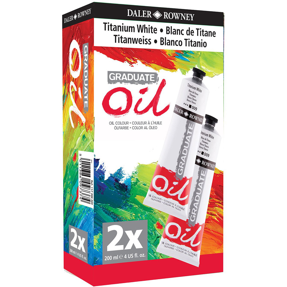Daler-Rowney Graduate Oil Titanium White Twin Pack - White Image