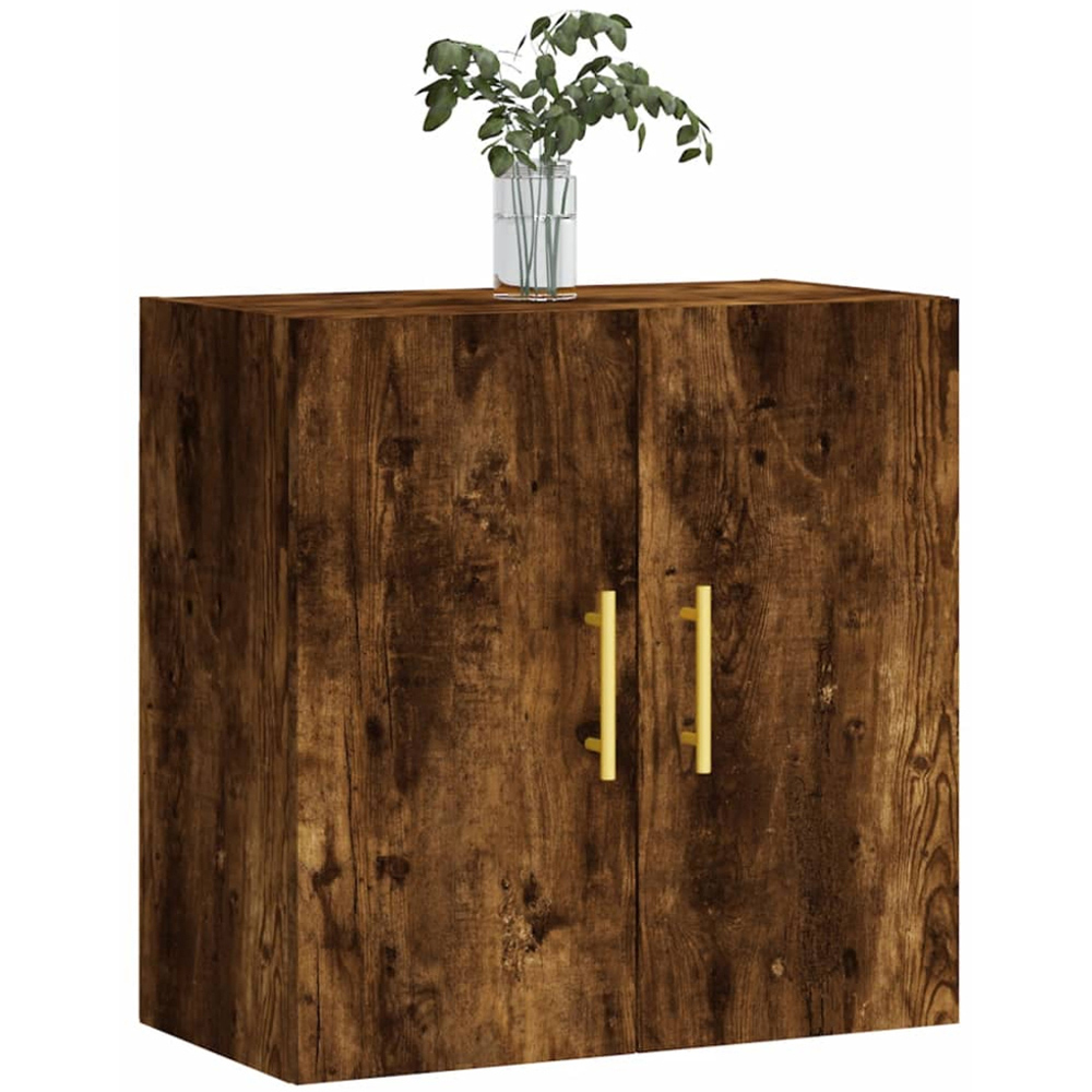vidaXL 2 Door Smoked Oak Wall Cabinet Image 3