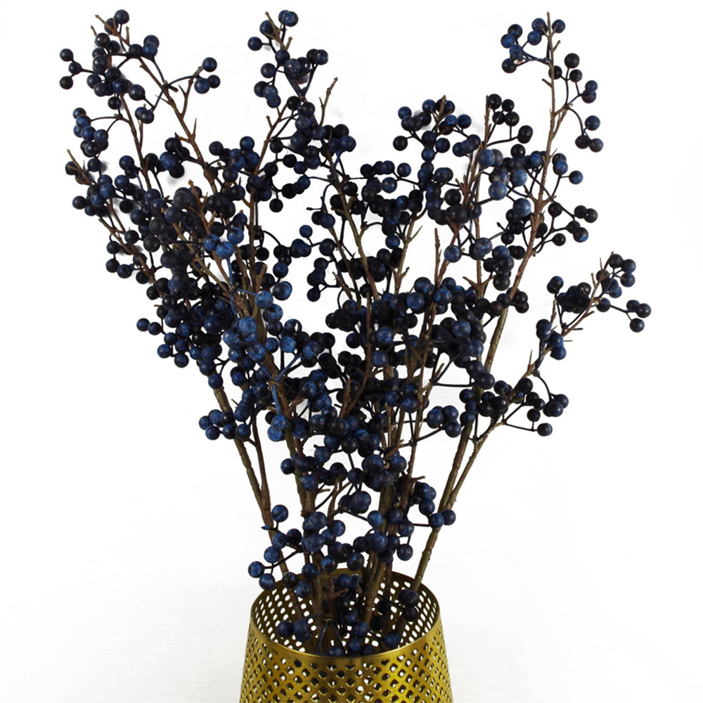 Botanik Blue Berry Single Stem Artificial Christmas Spray 70cm 6 Pack Image 6