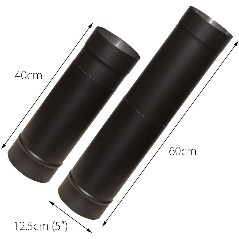 RoyalFire 5 inch System Telescopic Flue Pipe 400 to 600mm Image 5