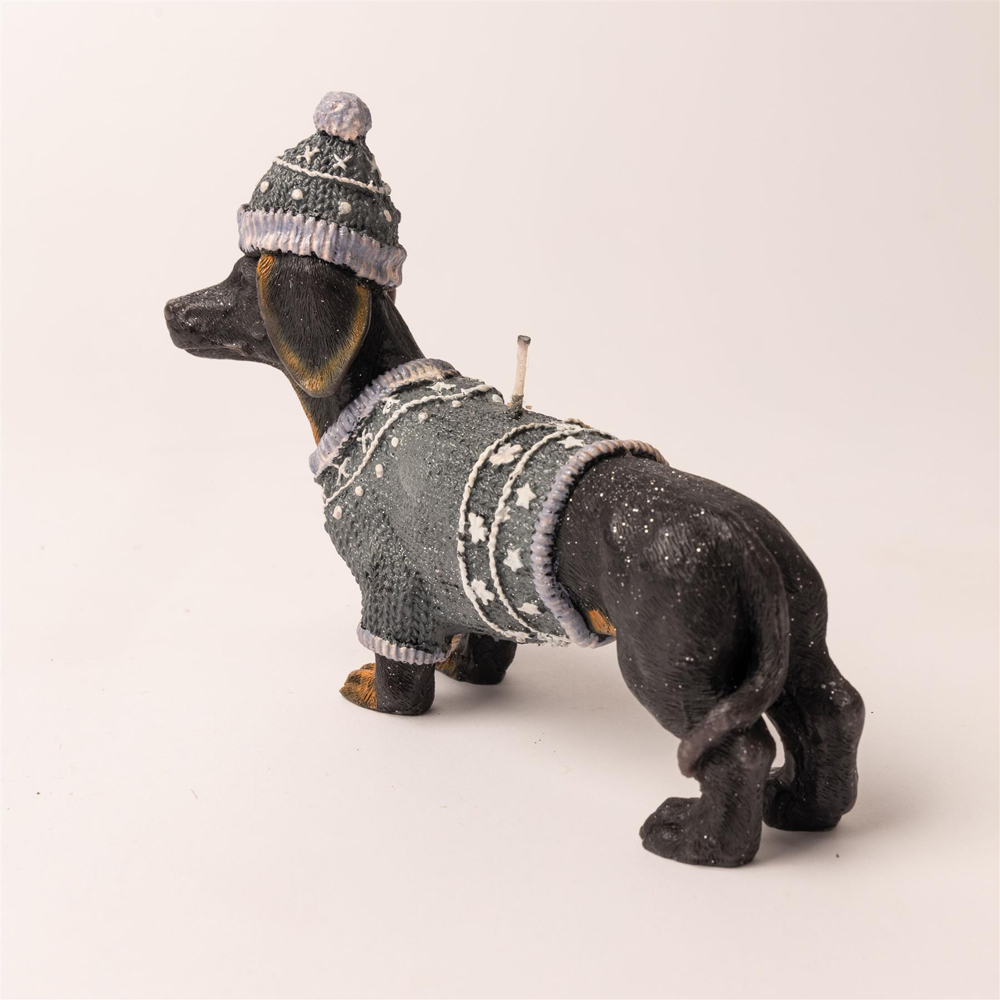 Shatchi Black Dachshund Wiener Dog Decorative Candle Image 4